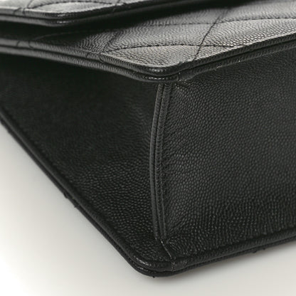 Chanel Caviar Quilted Chain Frame Flap Black 8 of 9