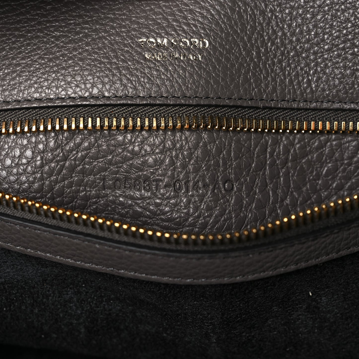 Pebbled Calfskin Medium Jennifer Zip Tote Graphite