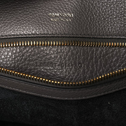 Tom Ford Pebbled Calfskin Medium Jennifer Zip Tote Graphite 7 of 9