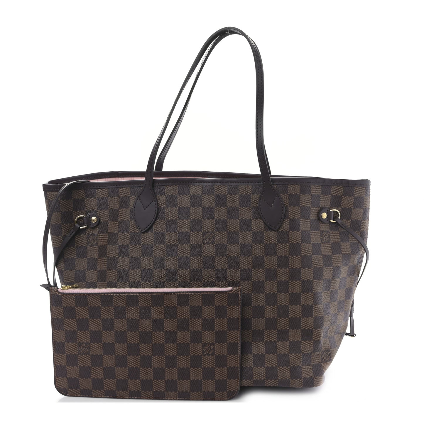 Damier Ebene Neo Neverfull MM Rose Ballerine