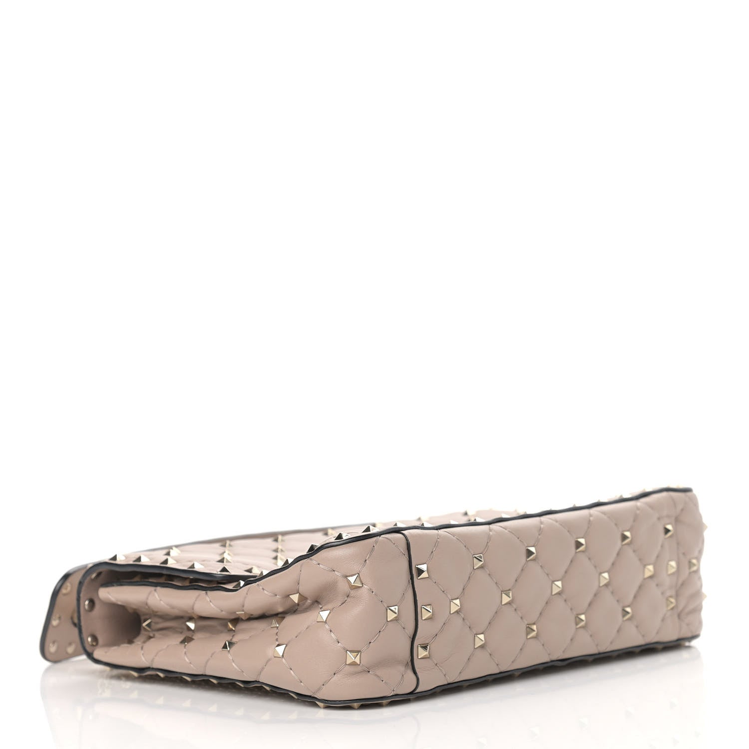 Valentino Garavani Lambskin Medium Rockstud Spike Shoulder Bag Poudre 4 of 13