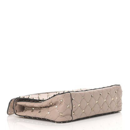 Valentino Garavani Lambskin Medium Rockstud Spike Shoulder Bag Poudre 4 of 13