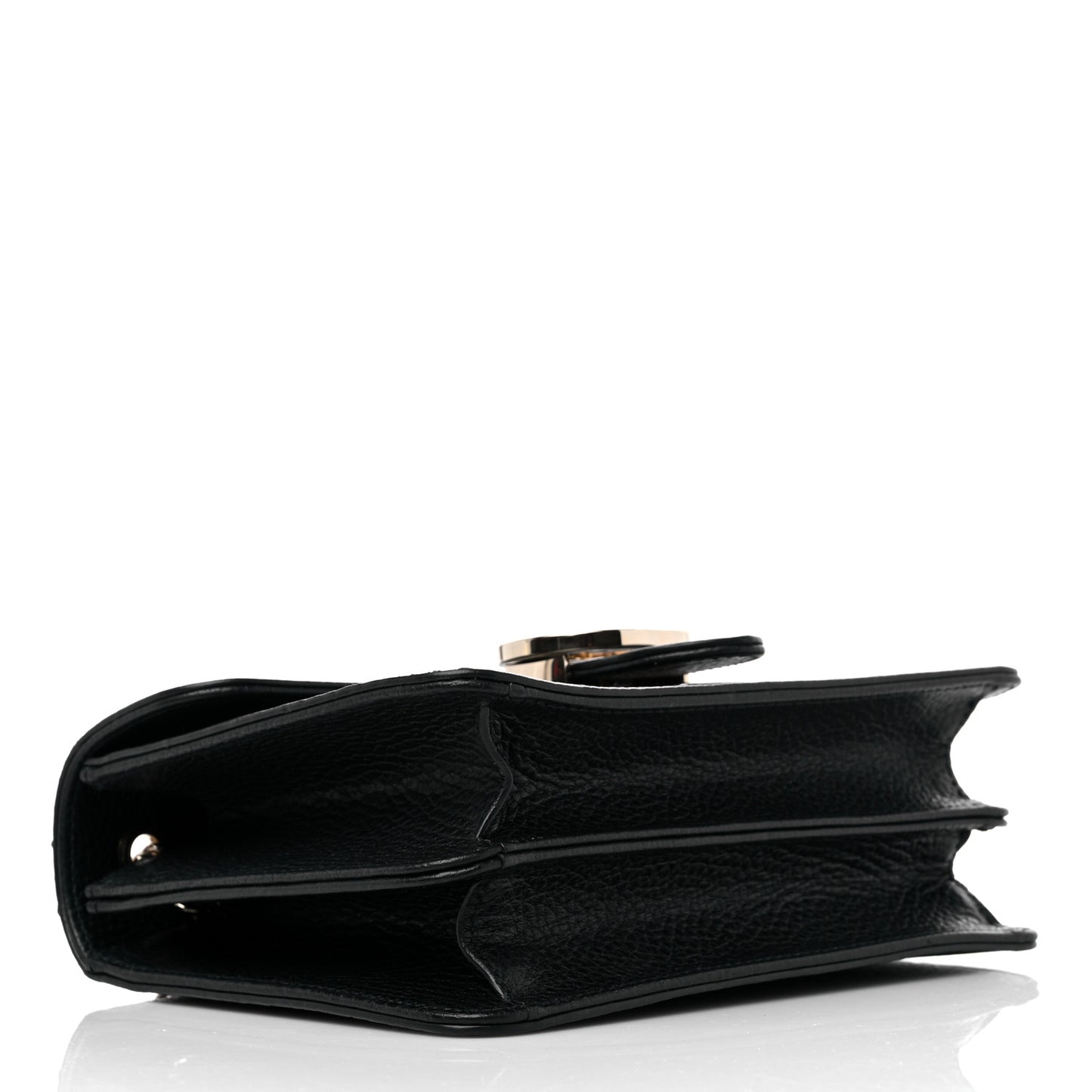 Dollar Calfskin Small Interlocking G Shoulder Bag Black
