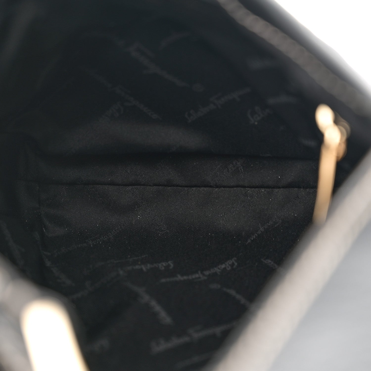 Salvatore Ferragamo Calfskin Gancini Lock Hobo Black 5 of 13