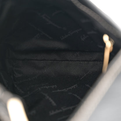 Salvatore Ferragamo Calfskin Gancini Lock Hobo Black 5 of 13