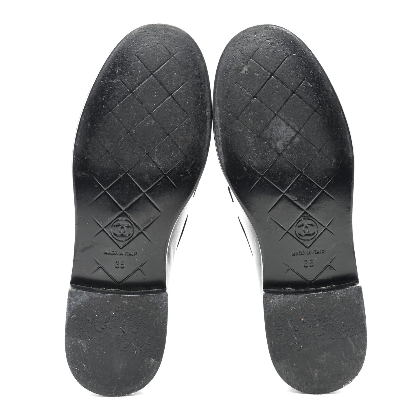 Lambskin Quilted CC Turnlock Loafers 35 Black