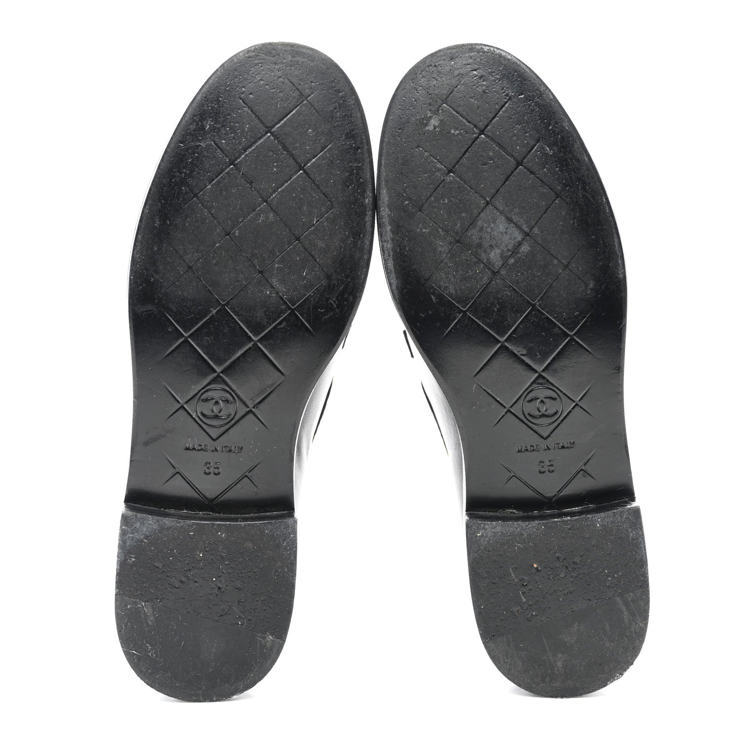 Chanel Lambskin Quilted CC Turnlock Loafers 35 Black 5 of 9