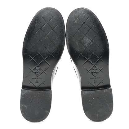 Chanel Lambskin Quilted CC Turnlock Loafers 35 Black 5 of 9