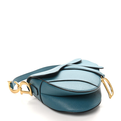 Christian Dior Grained Calfskin Saddle Bag Turquoise 4 of 10