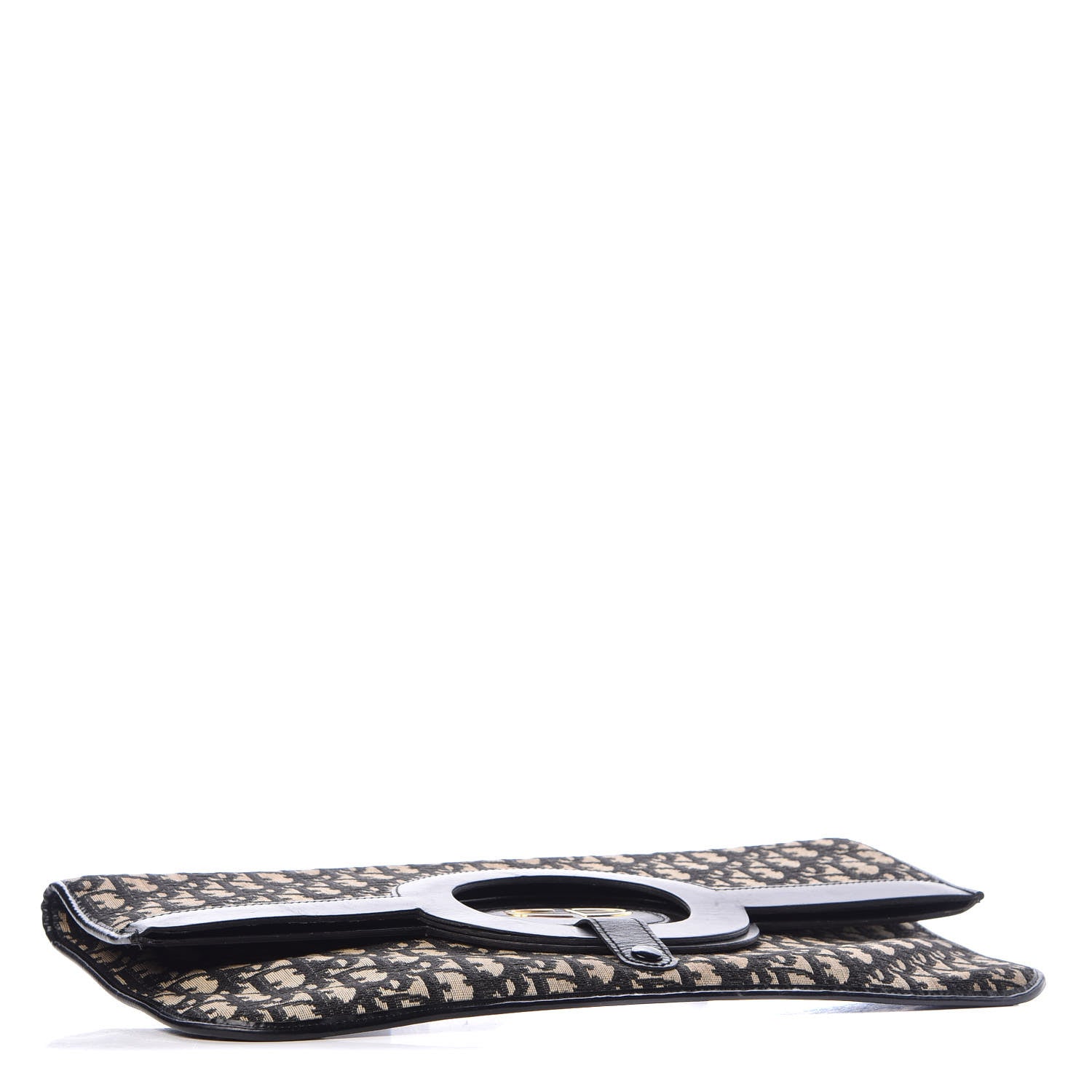 Christian Dior Monogram Fold Over Clutch Black 7 of 17