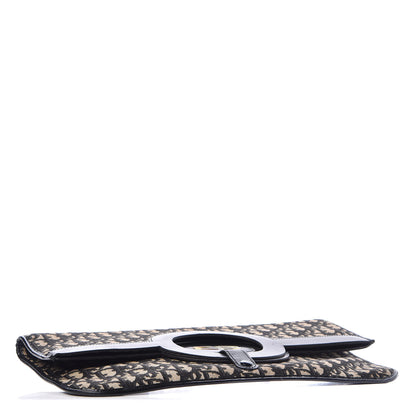 Christian Dior Monogram Fold Over Clutch Black 7 of 17