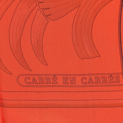 Hermes Silk Dip Dye Carre En Carres Scarf 90 Geranium Framboise Rouge 3 of 7