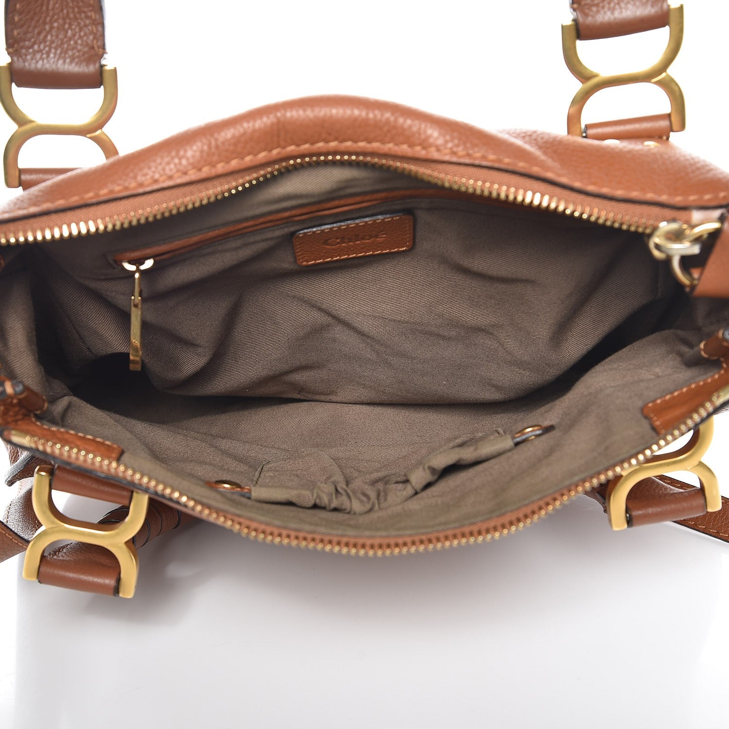 Chloe Calfskin Medium Marcie Satchel Tan 6 of 11