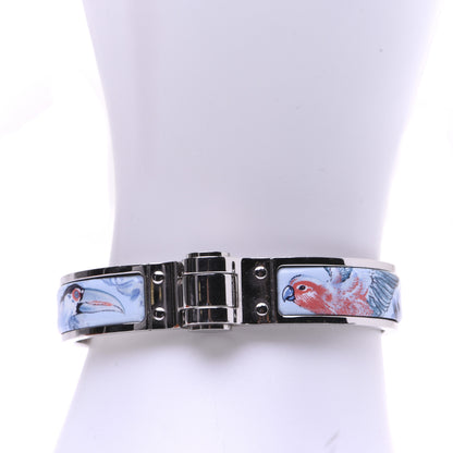 Hermes Enamel Printed Narrow Equateur Hinged Bracelet S 11 of 12