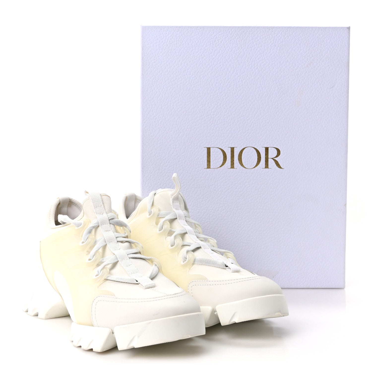 Christian Dior Technical Fabric Rubber Womens D-Connect Sneakers 37 White 10 of 10
