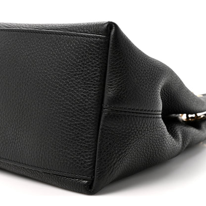 Gucci Pebbled Calfskin Medium Soho Chain Shoulder Bag Black 8 of 10