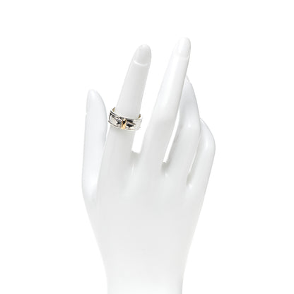 Hermes Sterling Silver 18K Yellow Artemis Ribbon Ring 54 6.75 2 of 4