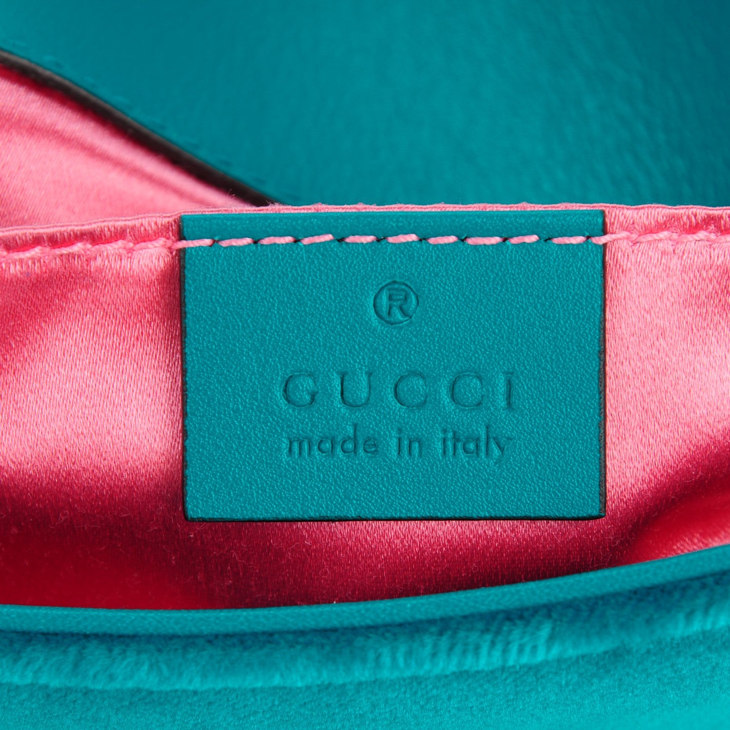 Velvet Matelasse Mini GG Marmont Shoulder Bag Pavone Cyan