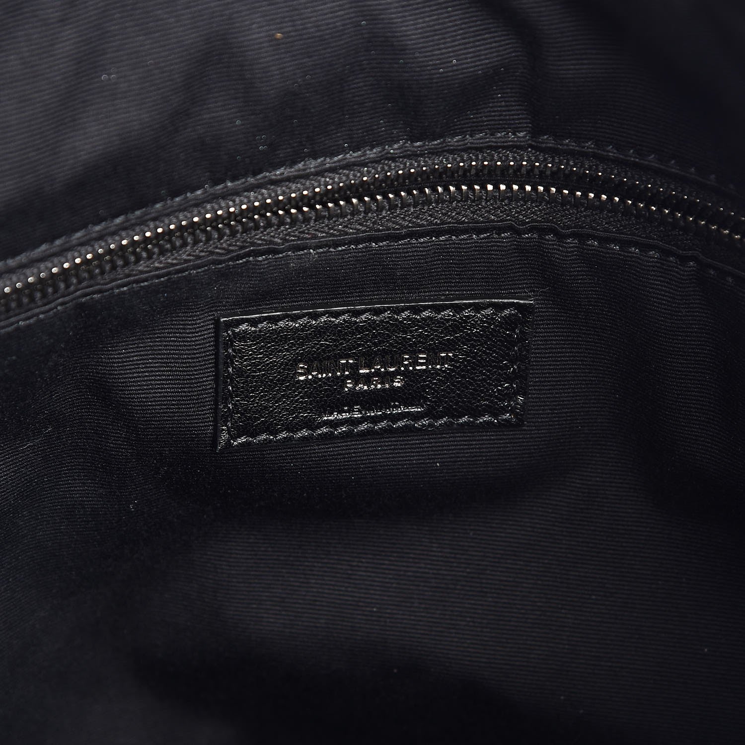 Saint Laurent Lambskin Patchwork Jamie Drawstring Bag Black 6 of 7