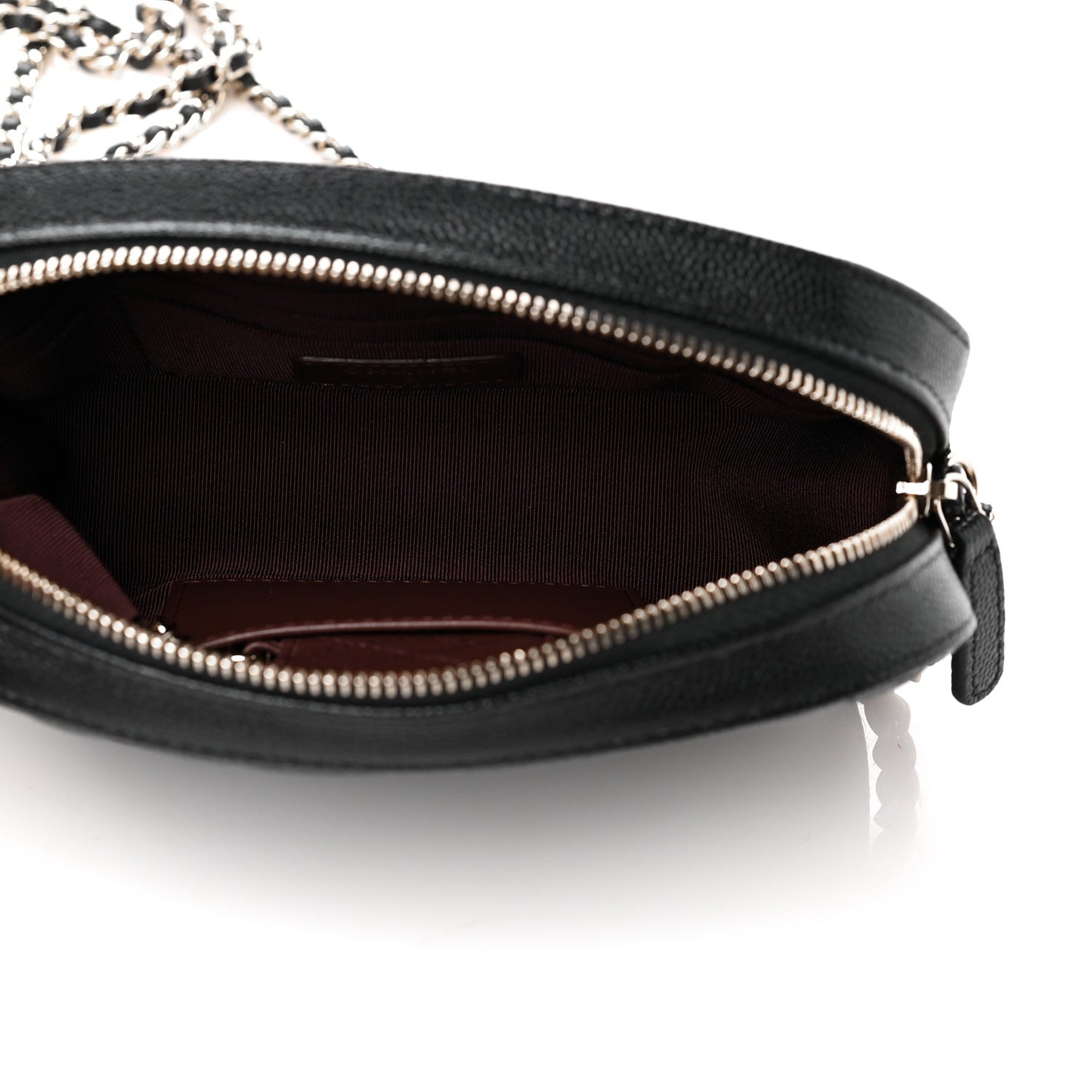 Caviar Quilted Vanity With Chain Black