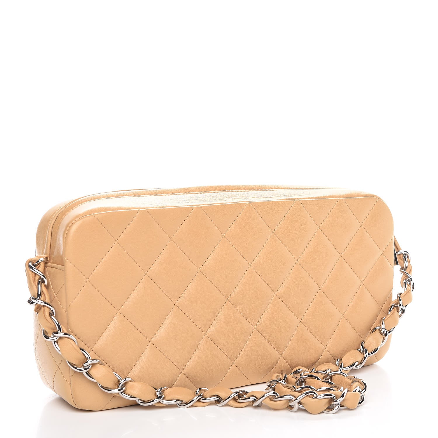 Chanel Lambskin Quilted Timeless Camera Case Beige 3 of 8
