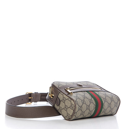 Gucci GG Supreme Monogram Web Small Ophidia Belt Bag 95 38 Dark Brown 3 of 9