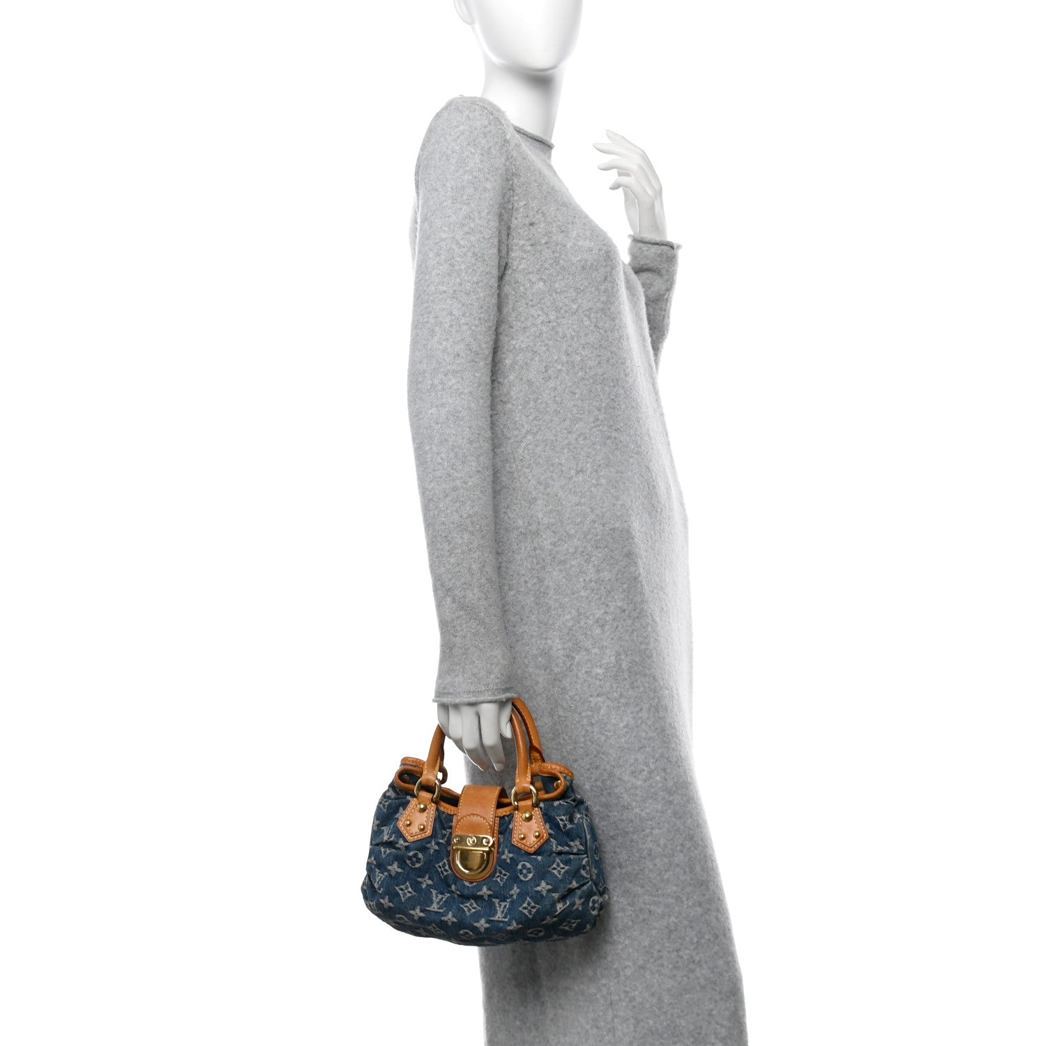 Louis Vuitton Monogram Denim Pleaty Blue 2 of 13
