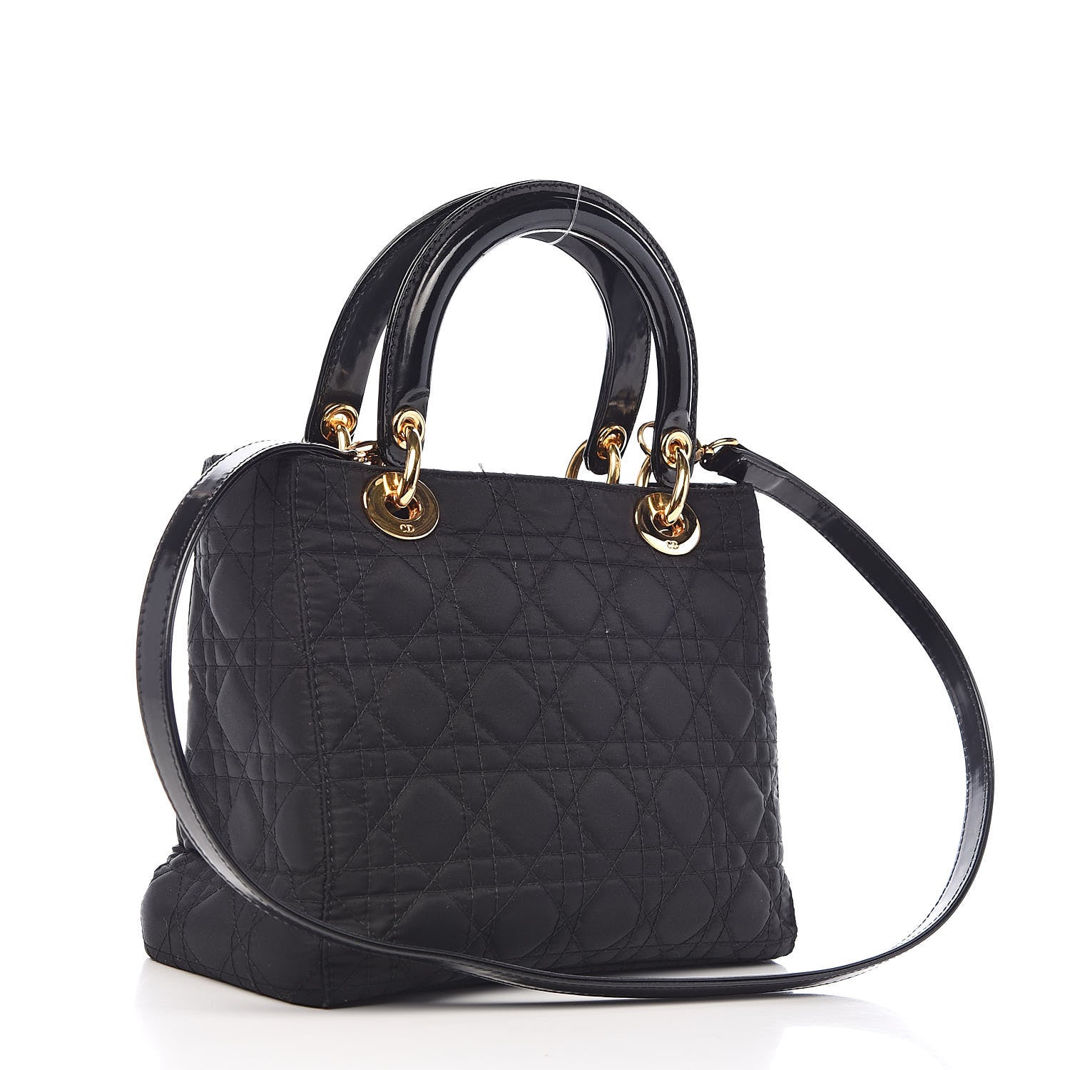 Christian Dior Nylon Cannage Medium Lady Dior Black 3 of 18