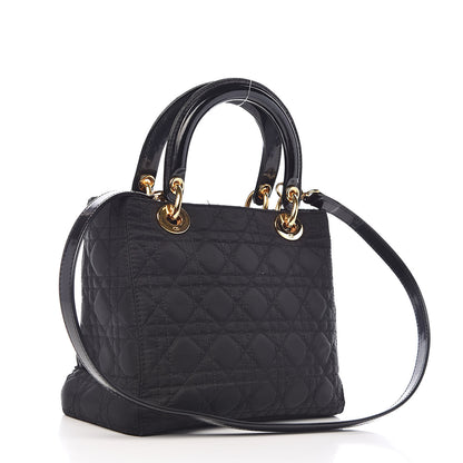 Christian Dior Nylon Cannage Medium Lady Dior Black 3 of 18