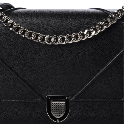 Christian Dior Grained Calfskin Large Diorama Flap Bag Black 10 of 11