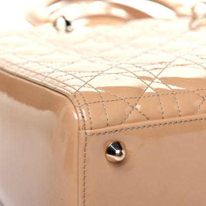 Christian Dior Patent Cannage Large Lady Dior Beige 10 of 20