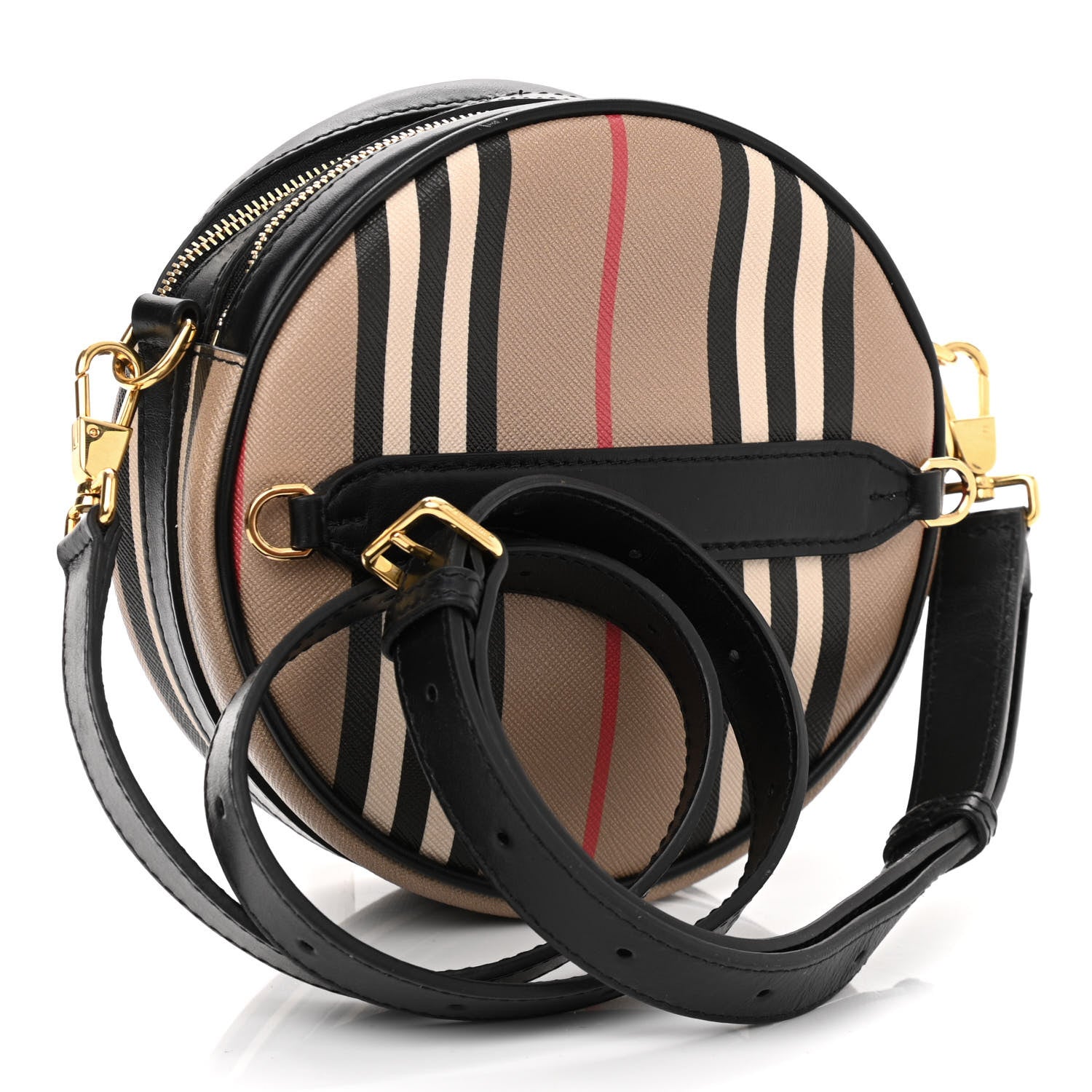 Burberry E-Canvas Calfskin Icon Stripe Louise Bag Archive Beige 3 of 12