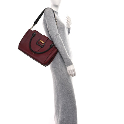 Burberry Soft Grain Medium Buckle Tote Dark Plum 2 of 8
