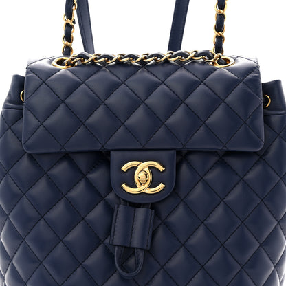 Chanel Calfskin Quilted Small Urban Spirit Backpack Navy 8 of 10