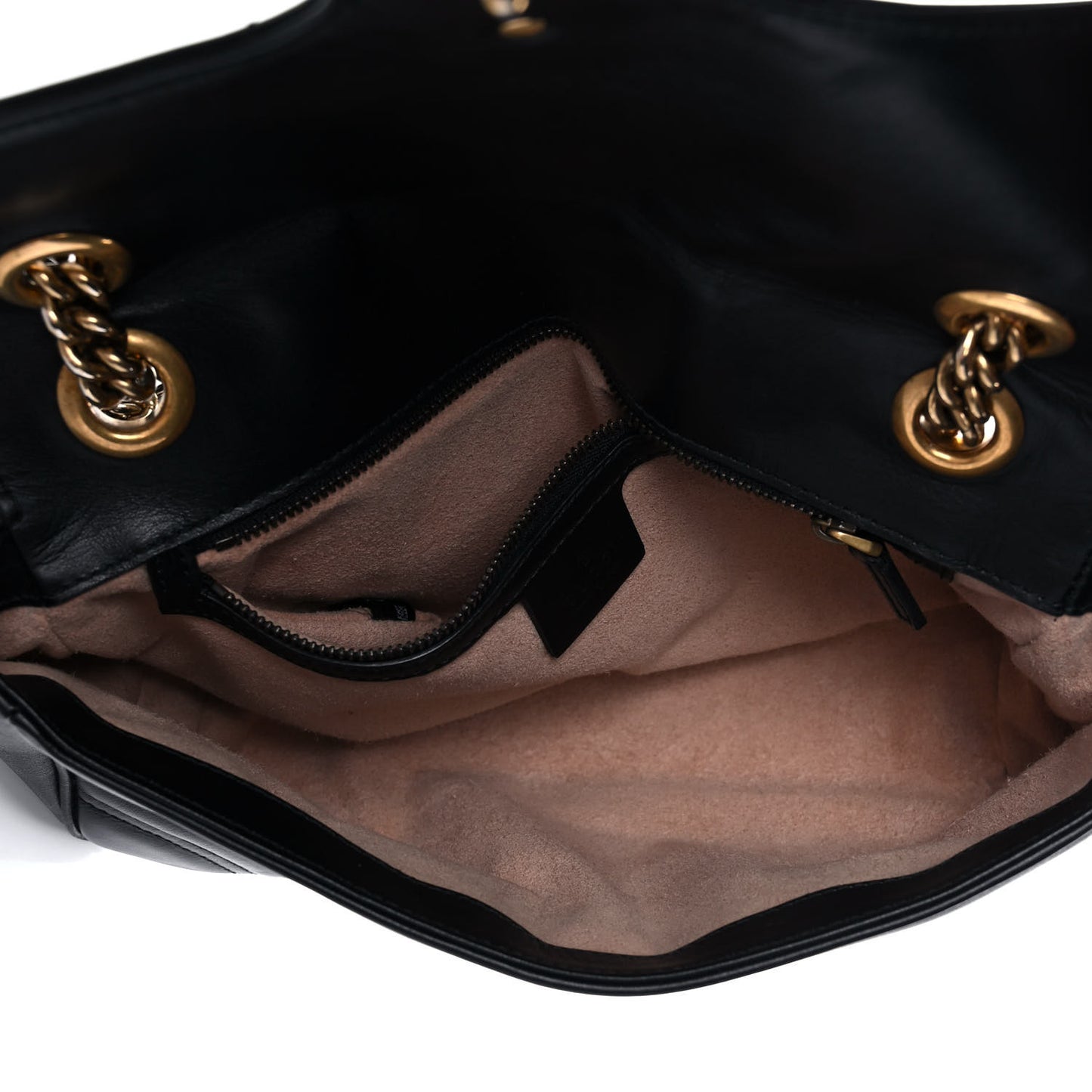 Calfskin Matelasse Small GG Marmont Shoulder Bag Black