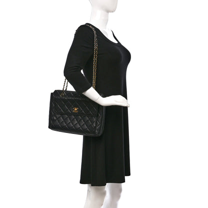 Chanel Caviar Quilted Flap Shoulder Bag Black 2 of 8