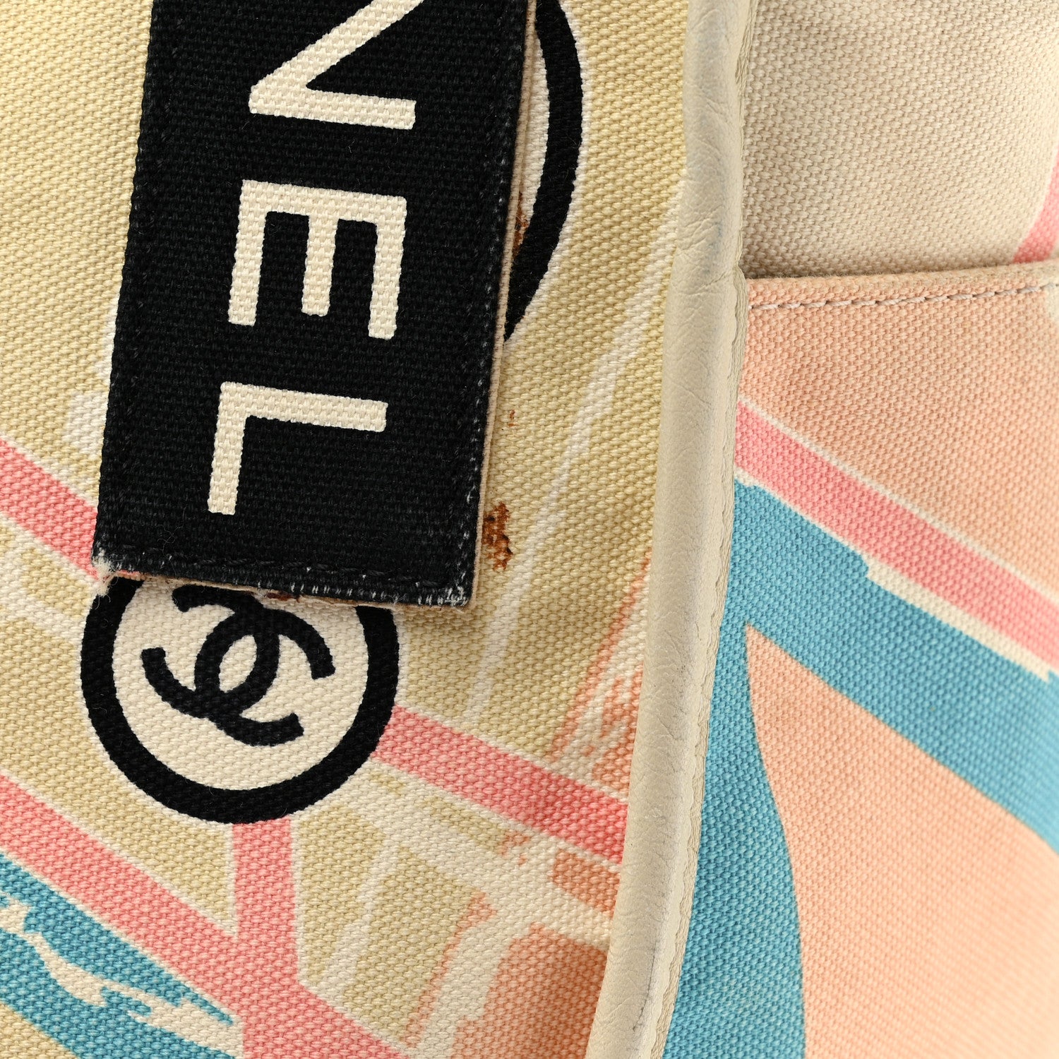 Chanel Canvas Printed Eiffel Tower Shoulder Bag 14 of 20