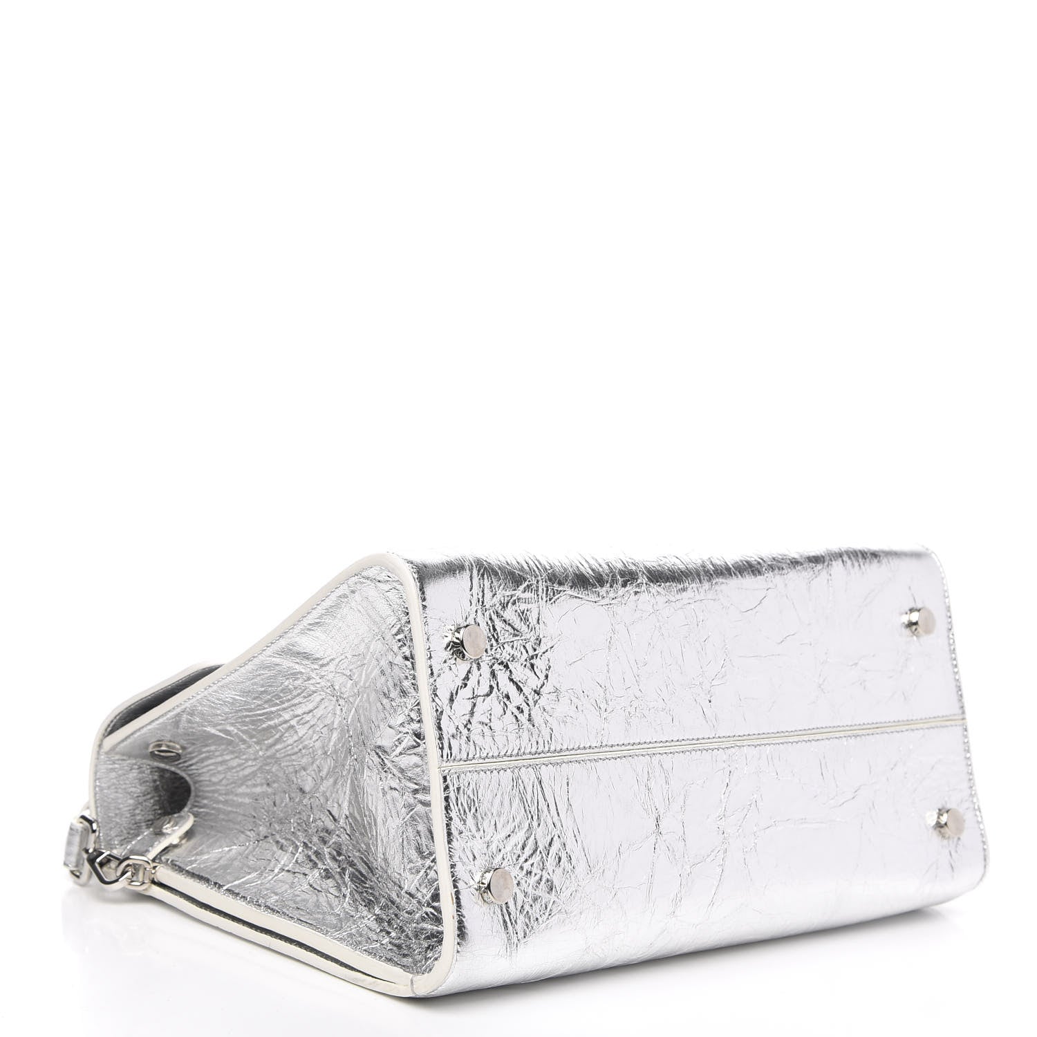 Christian Dior Metallic Calfskin Medium Diorever Flap Silver 4 of 12