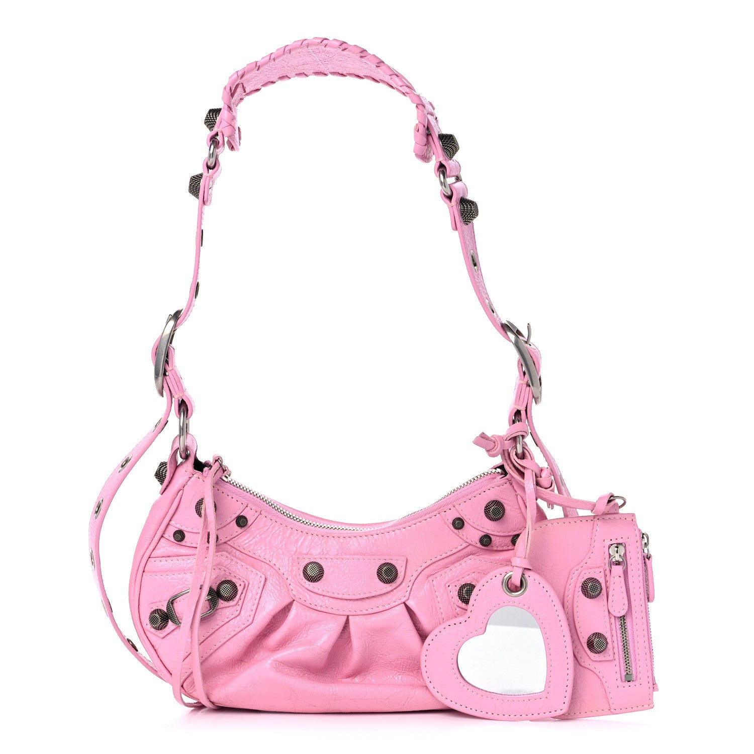 Balenciaga Agneau Arena Le Cagole Shoulder Bag XS Candy Pink 1 of 11