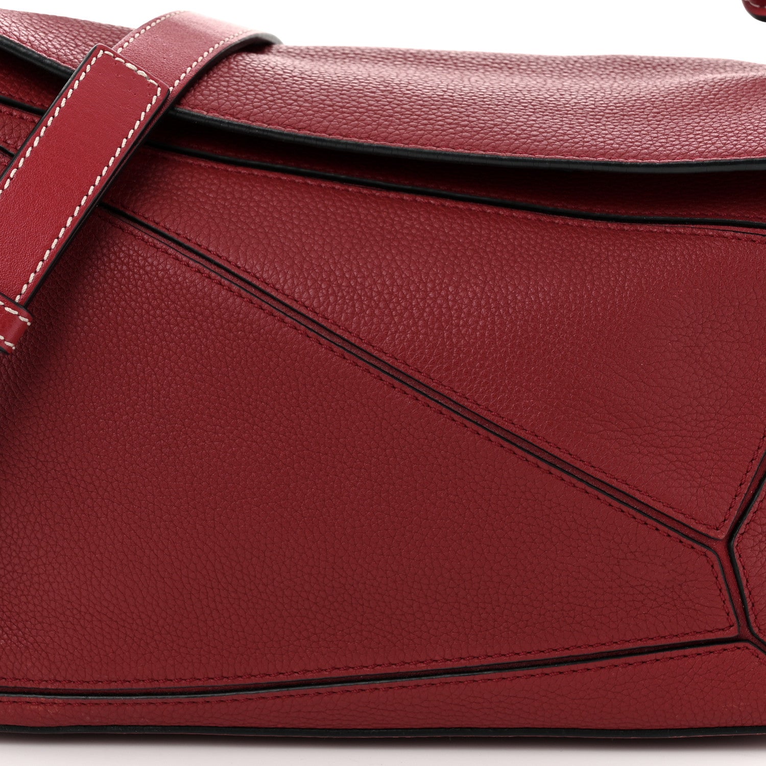 Loewe Grained Calfskin Small Puzzle Bag Rouge 7 of 10