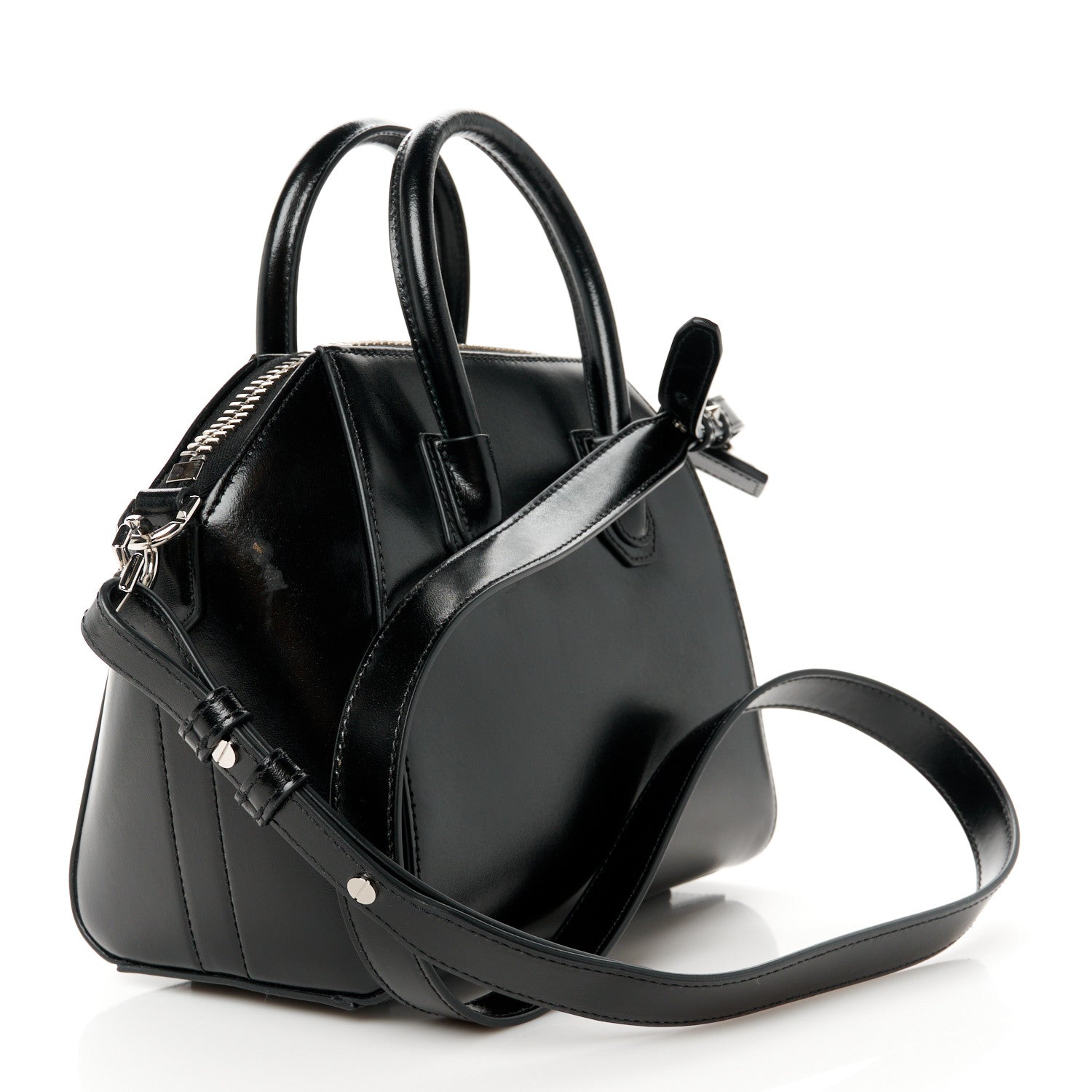Givenchy Shiny Lord Calfskin Mini Antigona Black 3 of 10