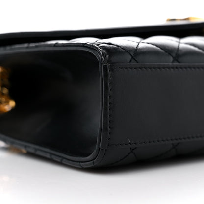 Saint Laurent Grain De Poudre Textured Mixed Matelasse Triquilt Medium Monogram Satchel Black 8 of 11