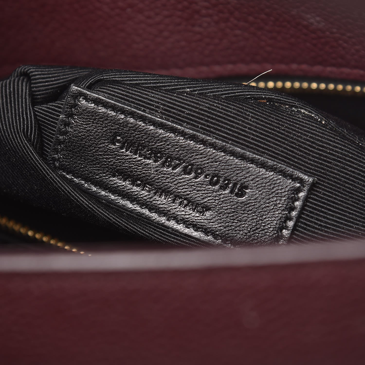 Saint Laurent Grained Calfskin Small Classic Sac De Jour Bordeaux 7 of 20