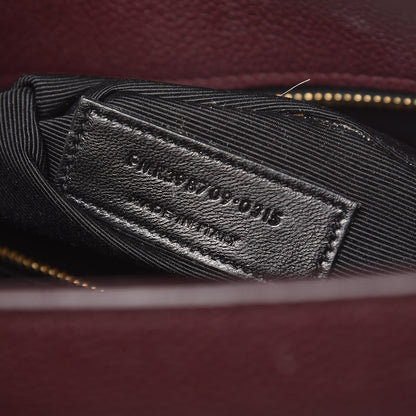 Saint Laurent Grained Calfskin Small Classic Sac De Jour Bordeaux 7 of 20
