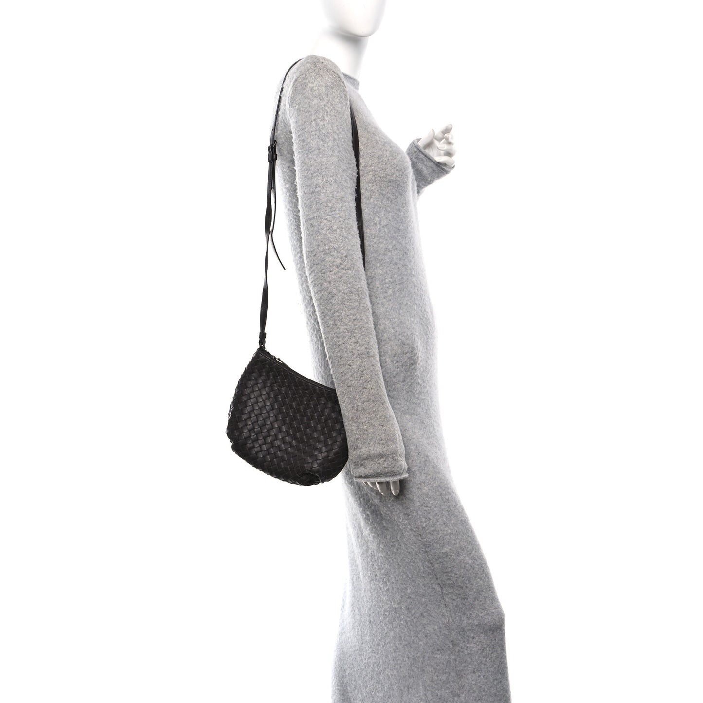 Nappa Intrecciato Crossbody Ebano