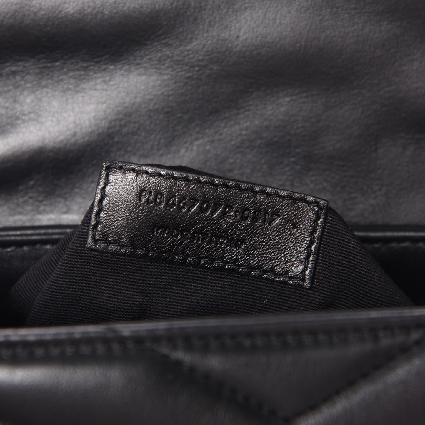 Calfskin Y Quilted Monogram Toy Loulou Crossbody Bag Black