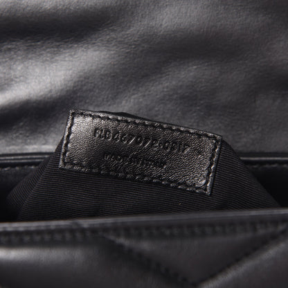Saint Laurent Calfskin Y Quilted Monogram Toy Loulou Crossbody Bag Black 8 of 9