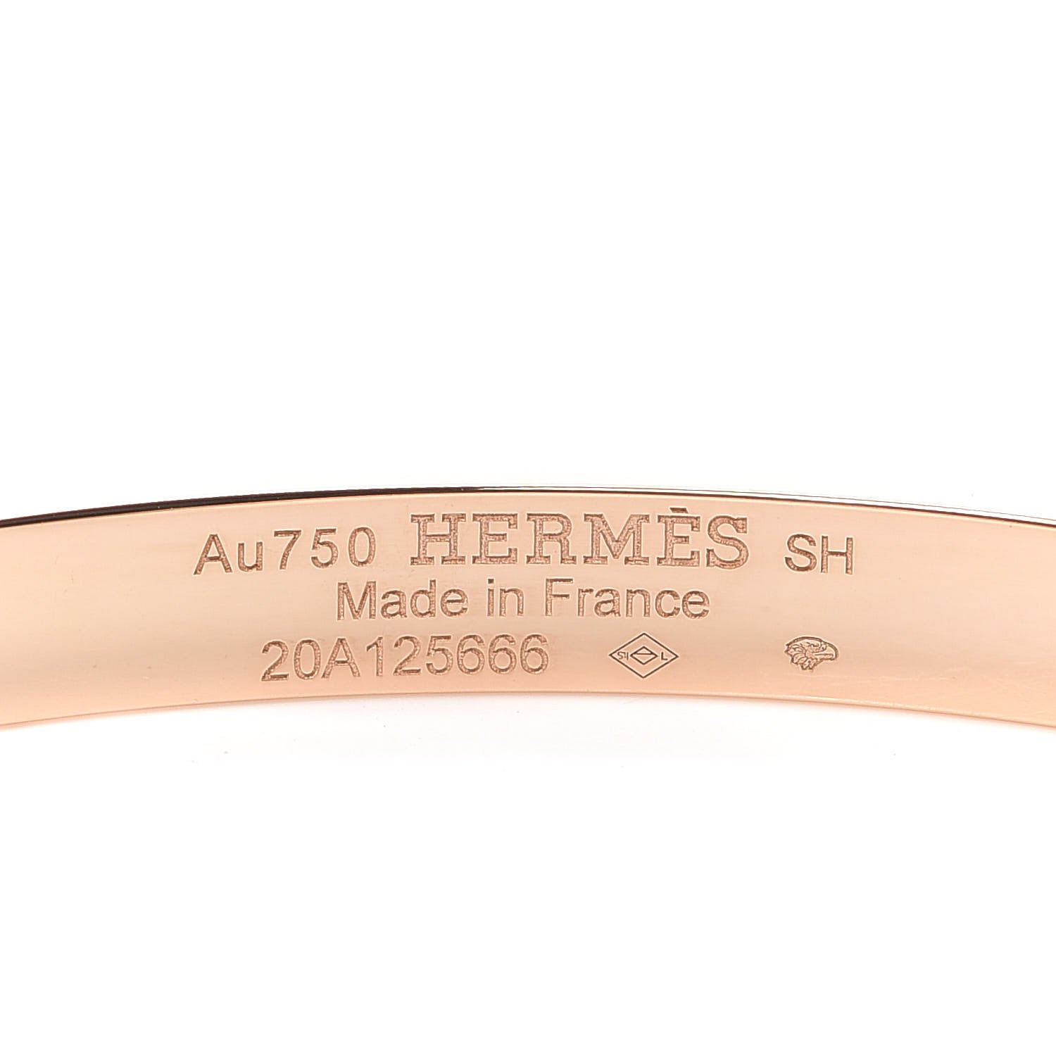Hermes 18K Rose Gold Diamond PM H D'Ancre Bracelet SH 4 of 5