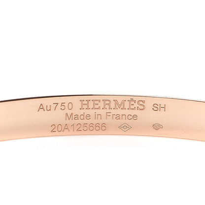 Hermes 18K Rose Gold Diamond PM H D'Ancre Bracelet SH 4 of 5