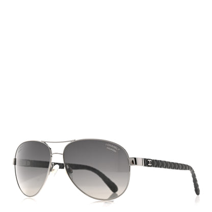 Chanel Aviator Polarized Sunglasses 4204-Q Black 1 of 8